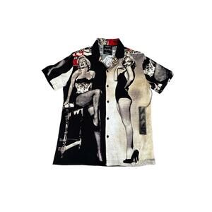 Forever 21 X Marilyn Monroe Mens Small Button Up Down Short Sleeve Shirt BNWT